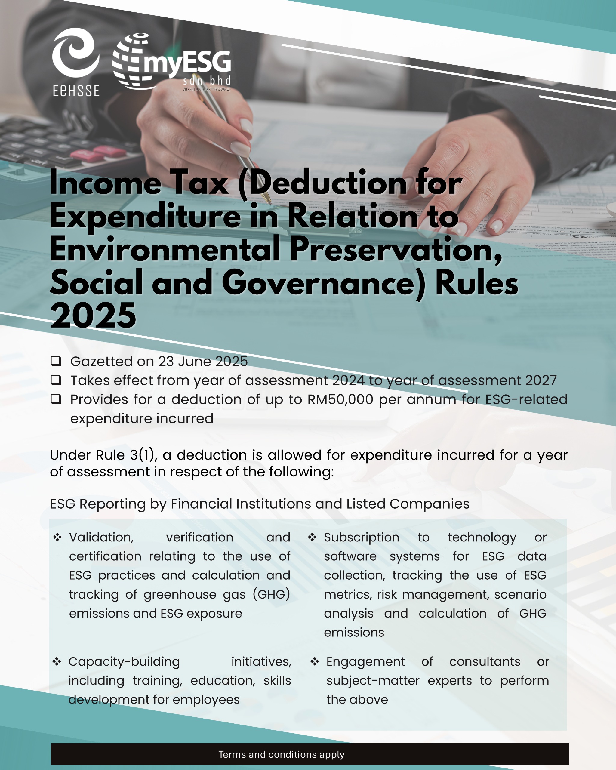 Income Tax (Deduction for Expenditure in Relation to Environmental Preservation, Social and Governance) Rules 2025